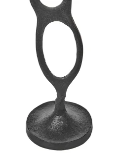 Zestaw 3 świeczników BUNI Metal 54/68/84 cm Czarny