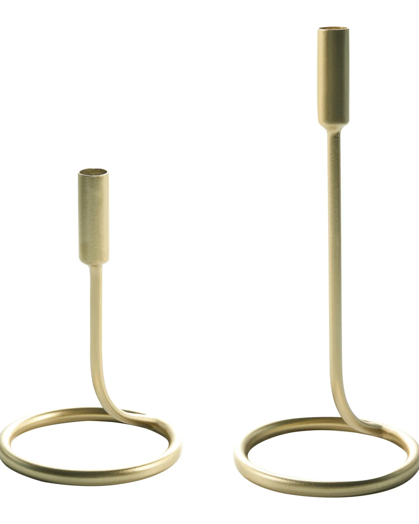 Zestaw 2 świeczników BUNYU Metal 19/28 cm Złoty
