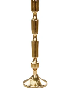 Zestaw 2 świeczników DIKIRNIS Metal 31/36 cm Złoty