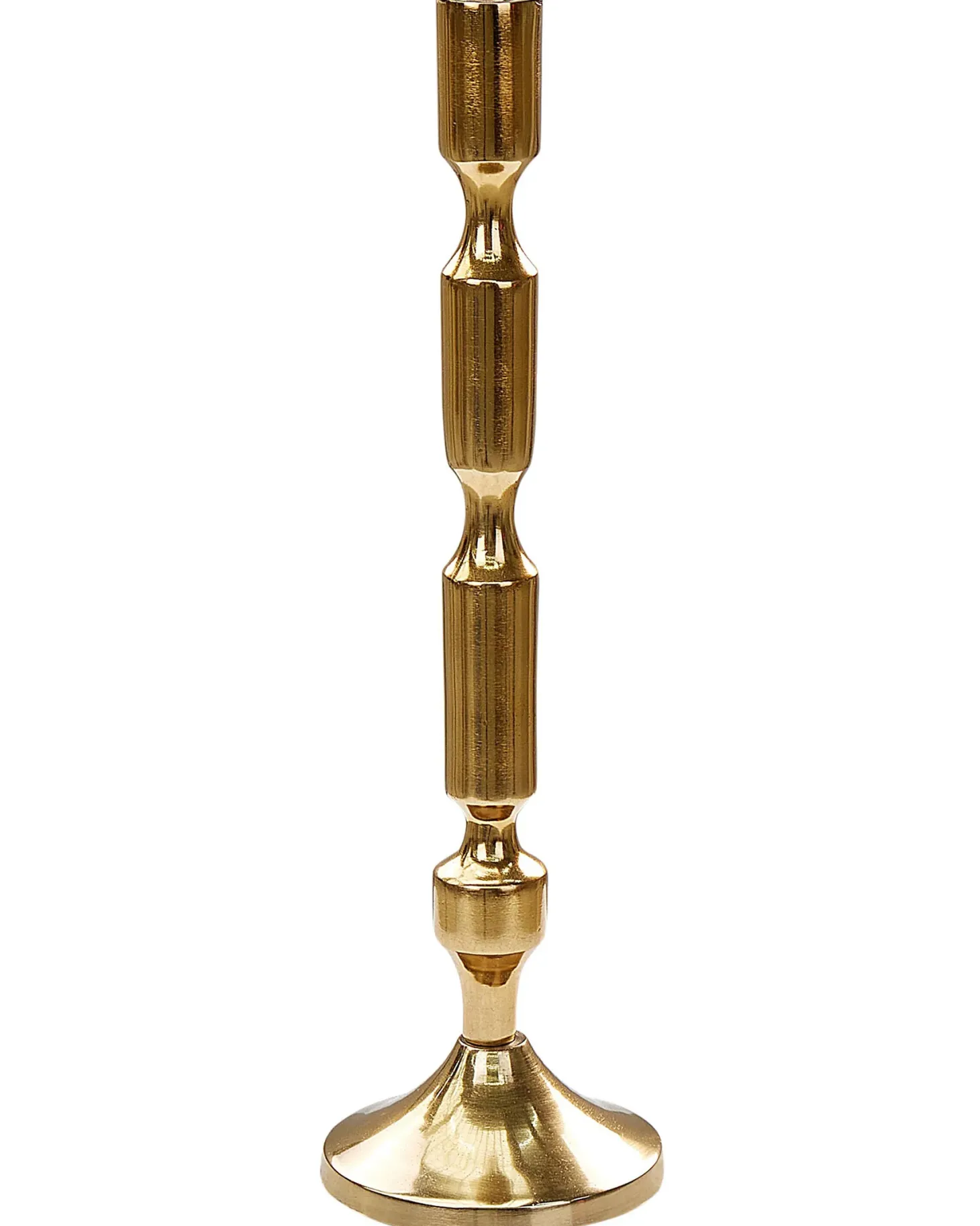Zestaw 2 świeczników DIKIRNIS Metal 31/36 cm Złoty