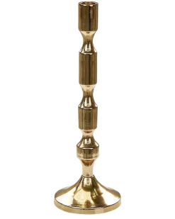Zestaw 2 świeczników DIKIRNIS Metal 31/36 cm Złoty