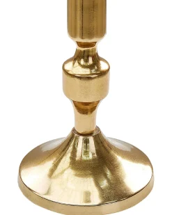 Zestaw 2 świeczników DIKIRNIS Metal 31/36 cm Złoty