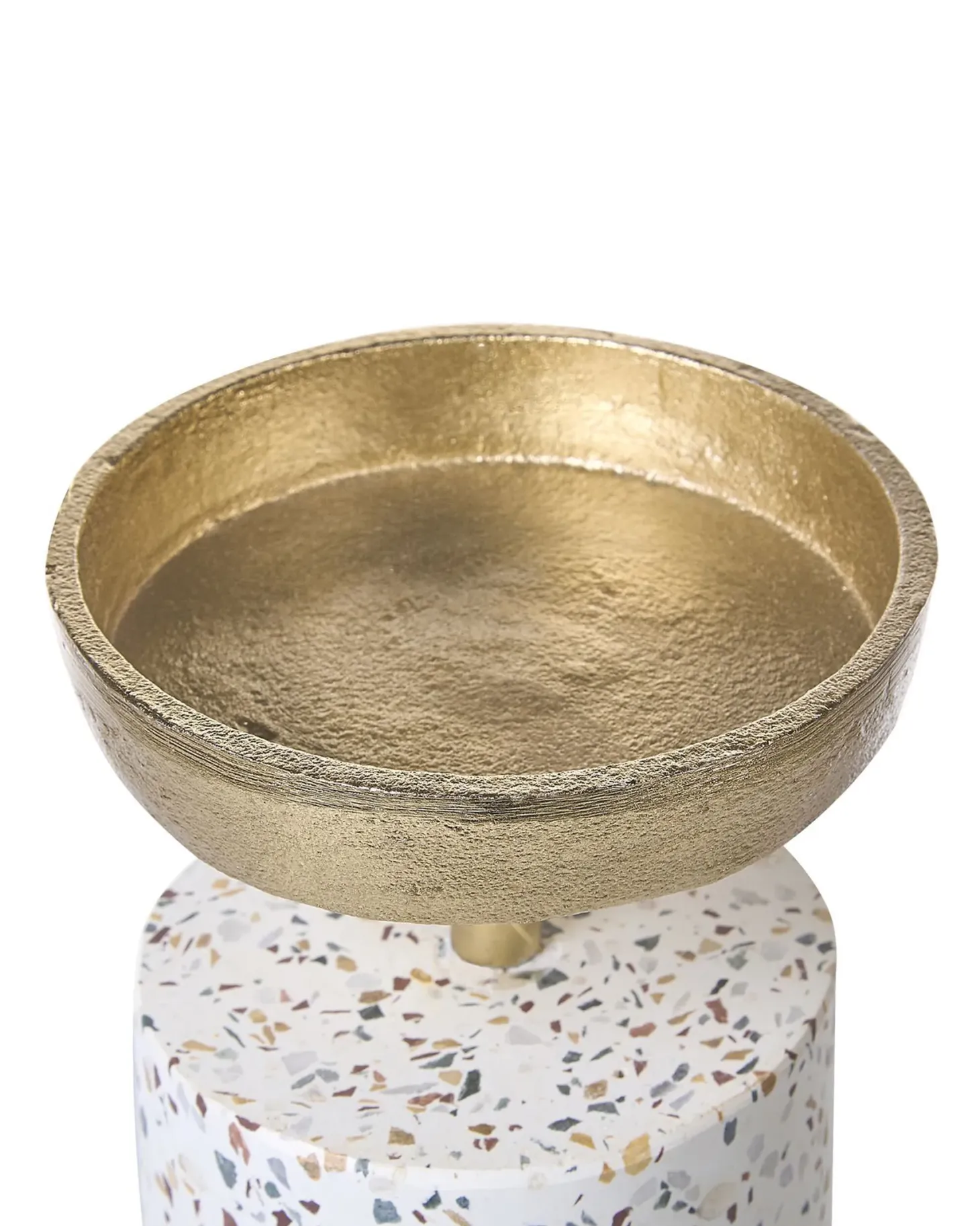 Zestaw 2 świeczników KAENGAN Kamień 13/24 cm Złoty