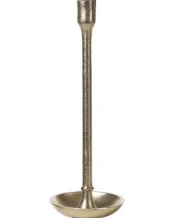 Zestaw 3 świeczników LIWUNG Metal 27/33/38 cm Złoty