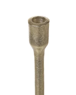 Zestaw 3 świeczników LIWUNG Metal 27/33/38 cm Złoty