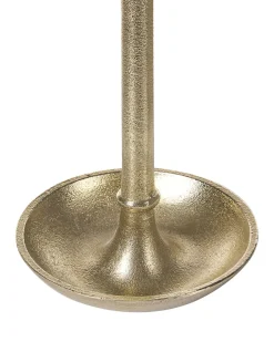 Zestaw 3 świeczników LIWUNG Metal 27/33/38 cm Złoty