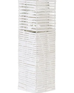 Zestaw 3 świeczników MAROLA Drewno topolowe 54/34/20 cm Biały