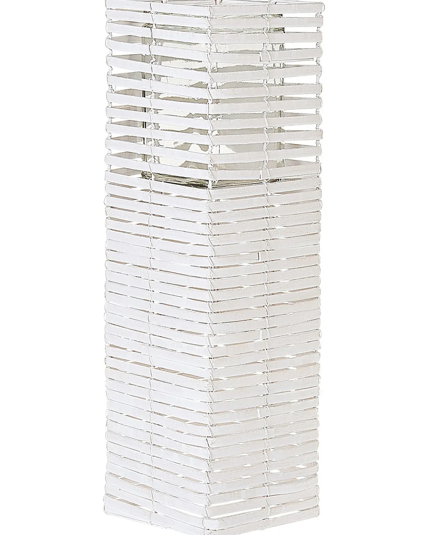 Zestaw 3 świeczników MAROLA Drewno topolowe 54/34/20 cm Biały