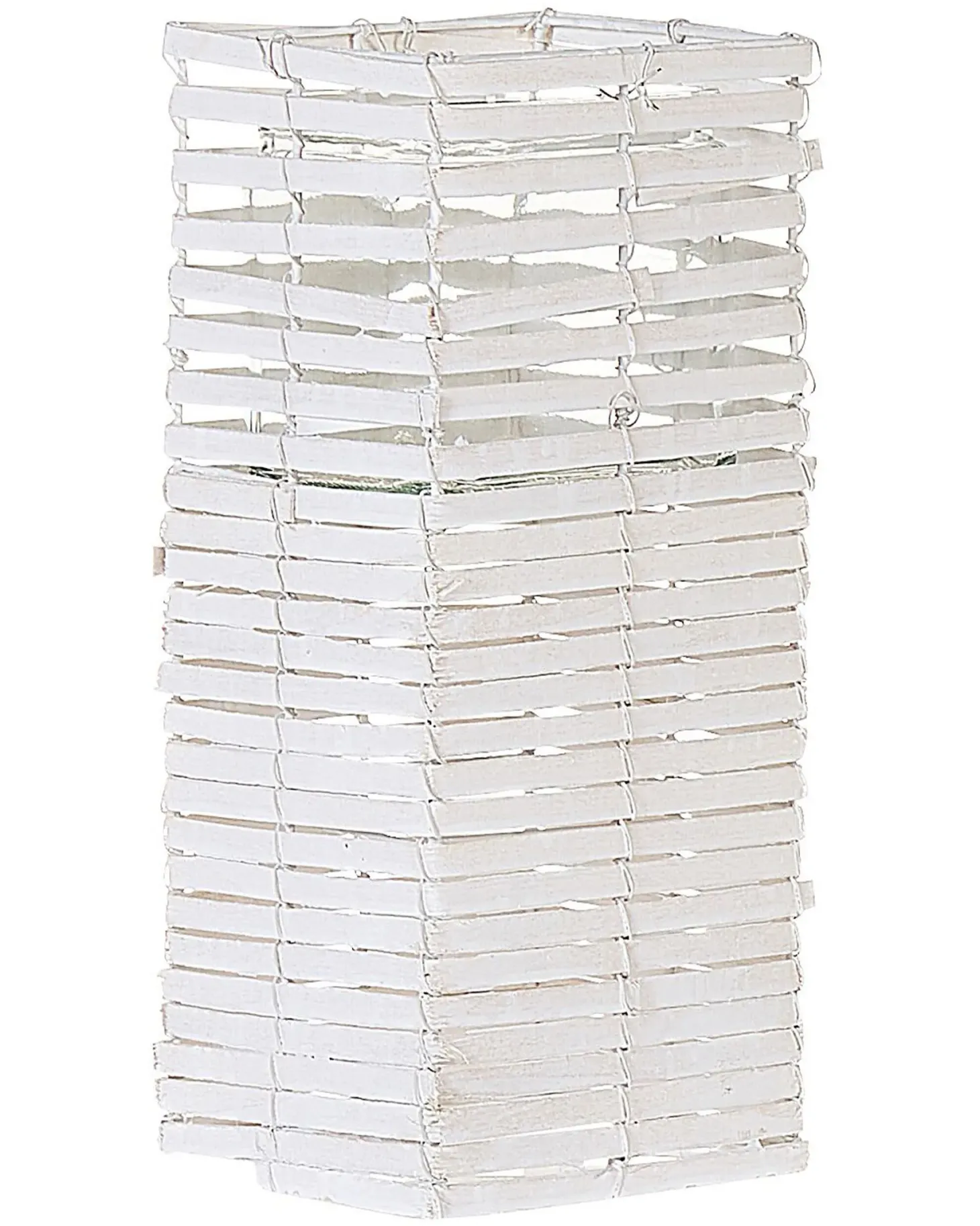 Zestaw 3 świeczników MAROLA Drewno topolowe 54/34/20 cm Biały