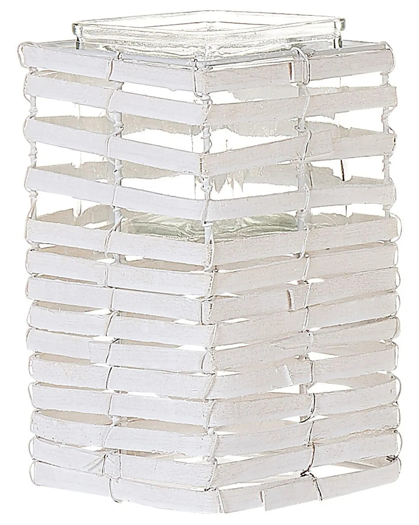 Zestaw 3 świeczników MAROLA Drewno topolowe 54/34/20 cm Biały