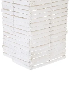 Zestaw 3 świeczników MAROLA Drewno topolowe 54/34/20 cm Biały