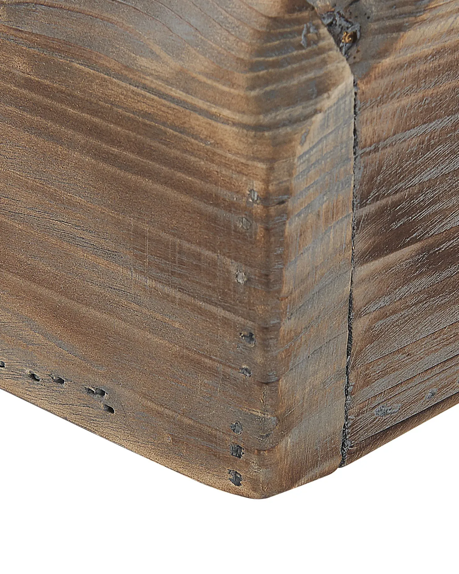Zestaw 2 świeczników PLATEROS Drewno jodłowe 15/12 cm Ciemnobrązowy
