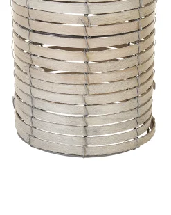 Zestaw 3 świeczników ROVARE Drewno topolowe 60/39/25 cm Szary