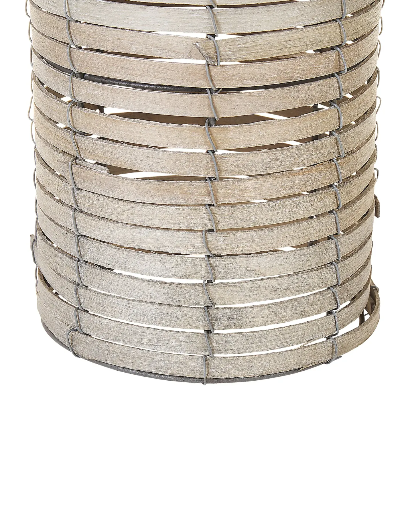 Zestaw 3 świeczników ROVARE Drewno topolowe 60/39/25 cm Szary