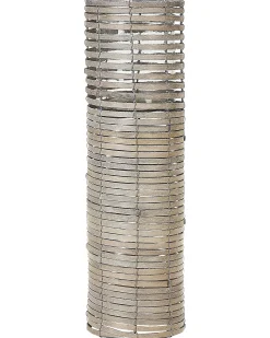 Zestaw 3 świeczników ROVARE Drewno topolowe 60/39/25 cm Szary