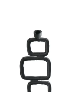 Zestaw 2 świeczników SIPANJE Metal 35/48 cm Czarny