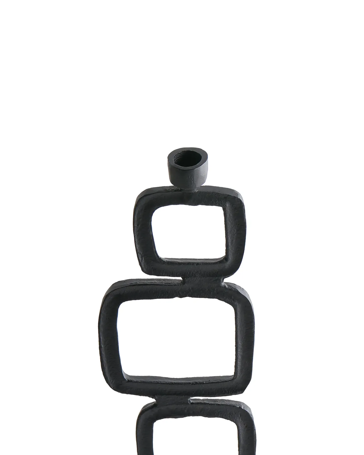 Zestaw 2 świeczników SIPANJE Metal 35/48 cm Czarny
