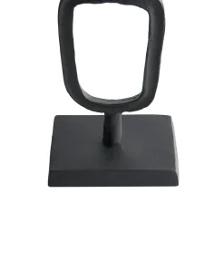 Zestaw 2 świeczników SIPANJE Metal 35/48 cm Czarny