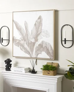 Zestaw 2 świeczników wiszących CAVIANA Metal 38 cm Czarny