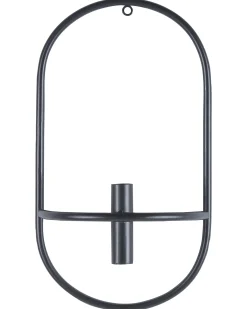 Zestaw 2 świeczników wiszących CAVIANA Metal 38 cm Czarny