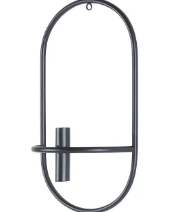 Zestaw 2 świeczników wiszących CAVIANA Metal 38 cm Czarny