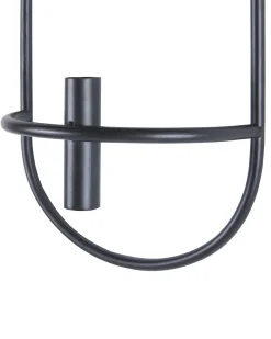Zestaw 2 świeczników wiszących CAVIANA Metal 38 cm Czarny