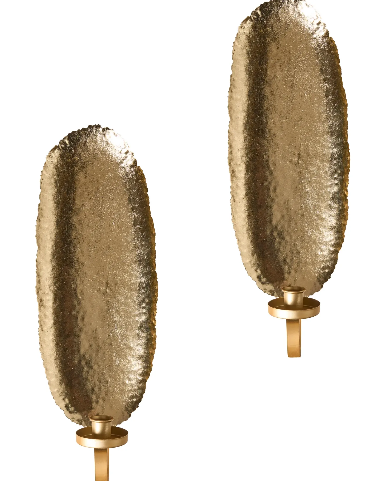 Zestaw 2 świeczników wiszących FEIJO Metal 44 cm Złoty