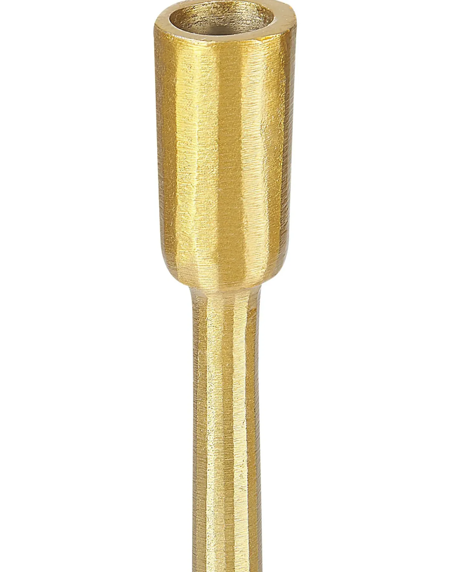 Zestaw 3 świeczników ZIMBABWE Metal 36 cm Złoty
