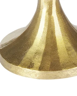 Zestaw 3 świeczników ZIMBABWE Metal 36 cm Złoty