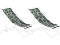 Zestaw 2 wymiennych tkanin do leżaków ogrodowych ANZIO/AVELLINO 113 x 44 cm Kolorowy