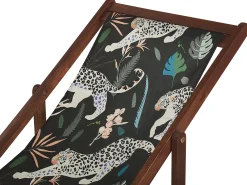 Zestaw 2 wymiennych tkanin do leżaków ogrodowych ANZIO/AVELLINO 113 x 44 cm Czarny