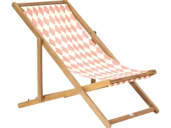 Zestaw 2 wymiennych tkanin do leżaków ogrodowych ANZIO/AVELLINO 113 x 44 cm Jasnoczerwony