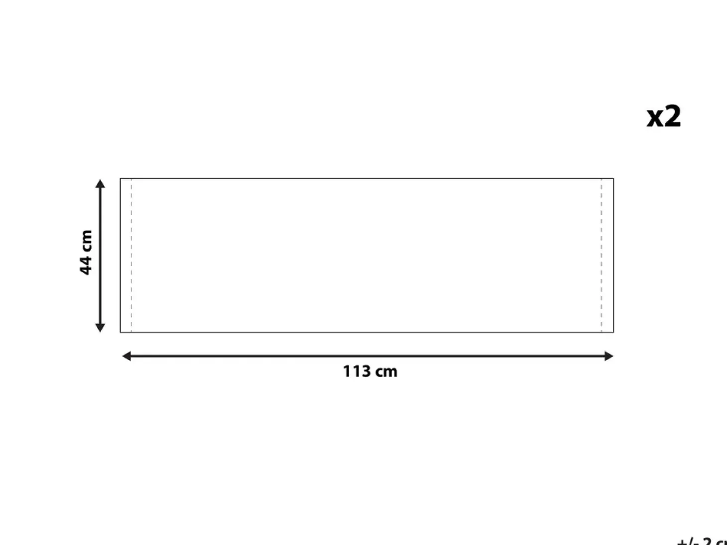 Zestaw 2 wymiennych tkanin do leżaków ogrodowych ANZIO/AVELLINO 113 x 44 cm Kolorowy
