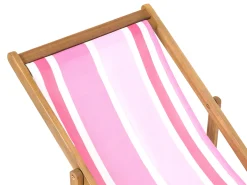 Zestaw 2 wymiennych tkanin do leżaków ogrodowych ANZIO/AVELLINO 113 x 44 cm Różowy