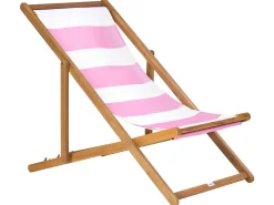 Zestaw 2 wymiennych tkanin do leżaków ogrodowych ANZIO/AVELLINO 113 x 44 cm Różowy