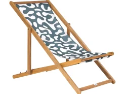 Zestaw 2 wymiennych tkanin do leżaków ogrodowych ANZIO/AVELLINO 113 x 44 cm Czarny