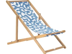 Zestaw 2 wymiennych tkanin do leżaków ogrodowych ANZIO/AVELLINO 113 x 44 cm Niebieski